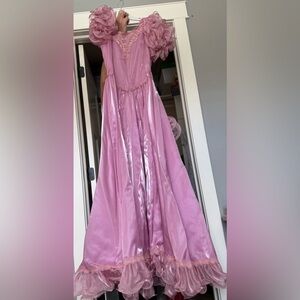 long pink formal dress